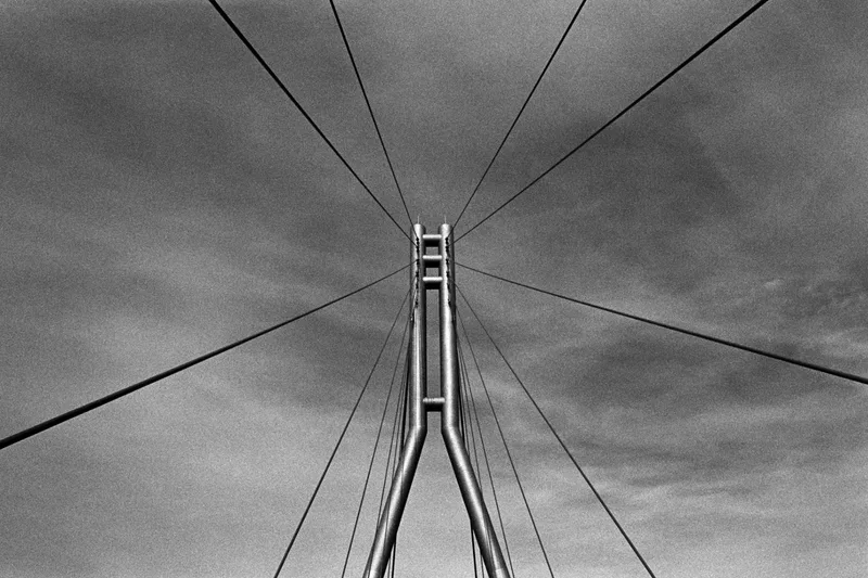 Da-Vinci-Bridge shot on Ilford HP5 Plus 400 with a Leica MP, developed at dipixelprinter, by Marc Grove