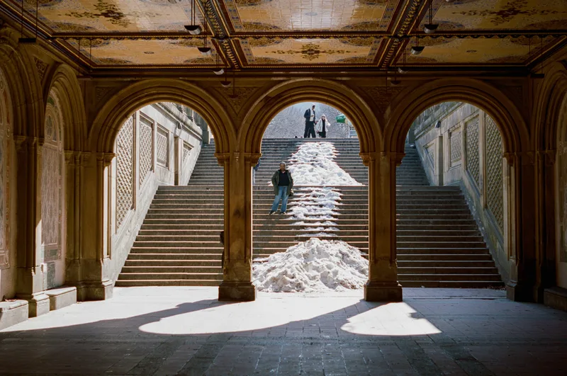 Bethesda Steps shot on Kodak Portra 400 with a Leica IIIg, developed at FilmDev, by Rich