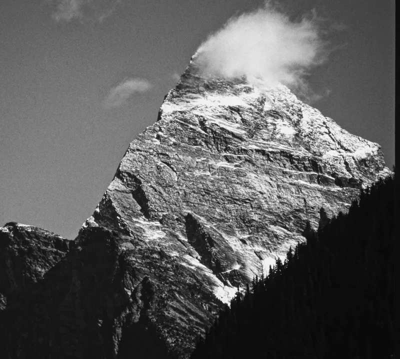 Mount Sir Donald shot on Ilford XP2 Super 400 with a Nikon F4, developed at London Drugs, by Lens of Steve