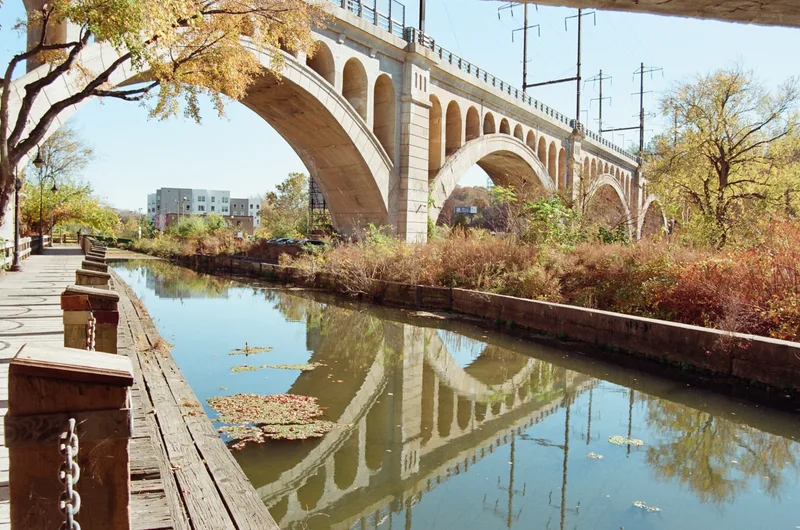 Manayunk Bridge shot on Kodak Proimage 100 with a Nikon N70, developed at New York Camera & Video, by Murry Shotwell