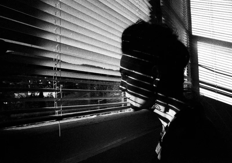 Window shot on Ilford Delta 3200 with a Canon AL-1, developed at Home / Self-Developed, by Fabb.
