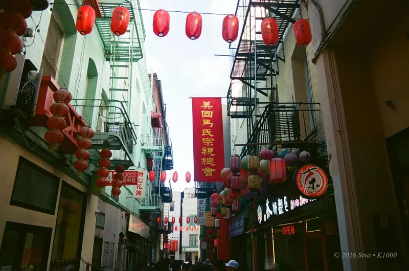 Layers of Chinatown shot on Fujifilm Superia X-TRA 400 with a Pentax K1000, developed at Camera Bar, by Siva