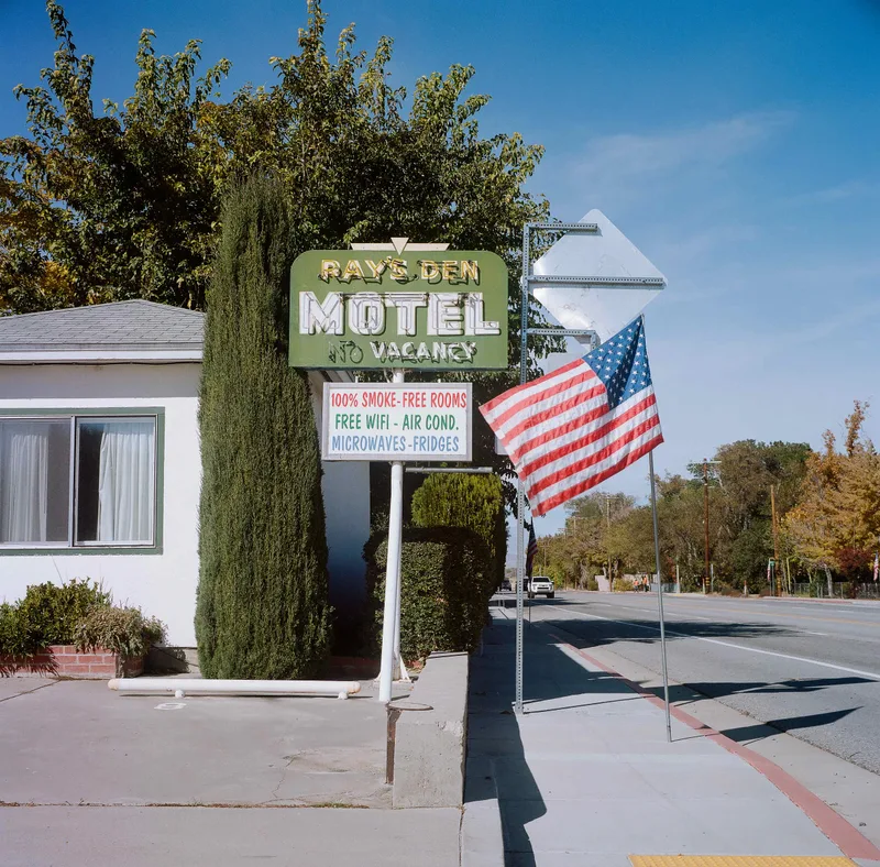 Ray’s Den Motel shot on Kodak Ektar 100 with a Rolleiflex 3.5F, developed at Camera Film Photo, by onroadsandcameras