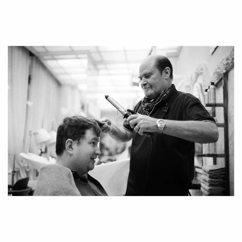 At the barbershop shot on Kodak Tri-X 400 with a Leica M2, developed at Cyberlab, by Alexander Mailänder-Reautschnig
