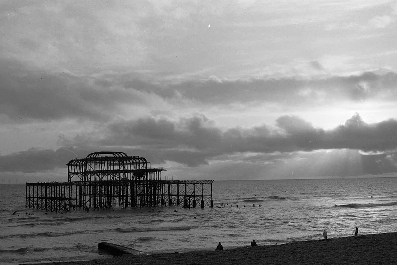 Brighton shot on Ilford HP5 Plus 400 with a Chinon CE-4, developed at Home / Self-Developed, by Analogue Evelyn