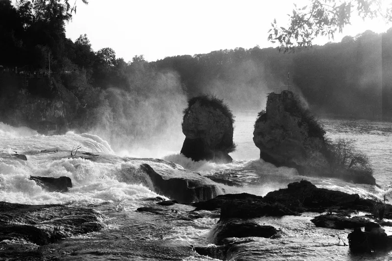 Rheinfall shot on Cinestill BWXX with a Kodak Retina 1a, developed at Carmencita, by Robster lobster