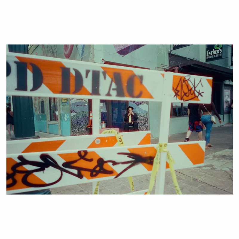 6th Street regular shot on Cinestill 800T with a Ricoh GR1s, by Angela Joyosa
