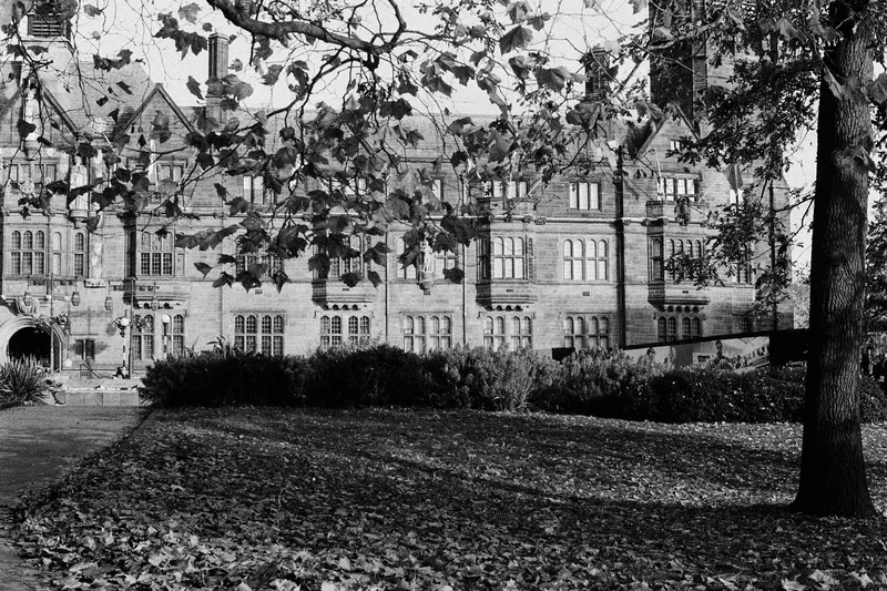 The council house shot on Ilford HP5 Plus 400 with a Olympus OM-10, developed at Harman Lab, by Andy Hawthorne