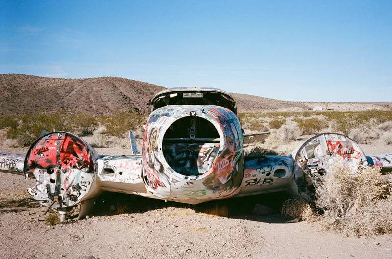 Beech C-45G, Beatty NV shot on Kodak Portra 400 with a Leica M6 Classic, developed at East LA Film Shop, by Anthony Balboa