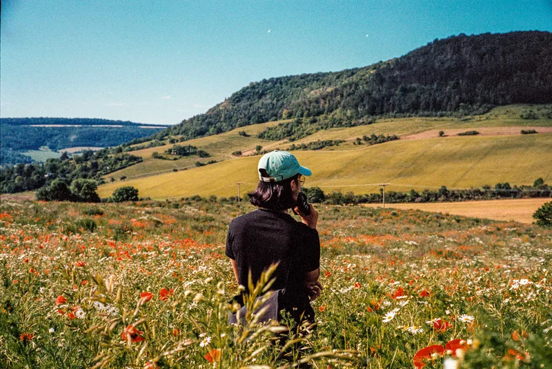 The Thinker shot on Kodak Portra 400 with a Voigtländer Bessa R3, by Manu