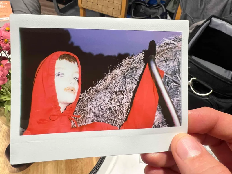 Unsettled Gaze shot on Fujifilm Instax Wide with a Polaroid 110a, by Nate