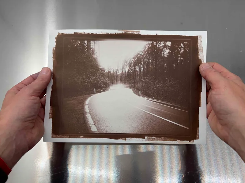Memory Lane shot on Saltprint from Dryplate Saltprint from Dryplate with a WillTravel 8x10, developed at Home / Self-Developed, by Markus Hofstätter