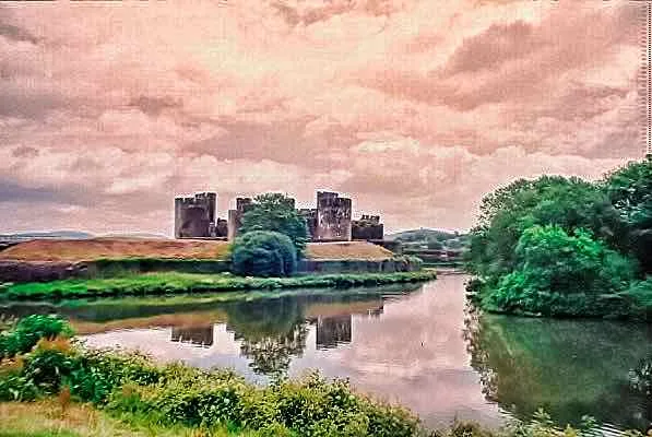 Caerphilly Castle shot on Kodak ColorPlus 200 with a Petri 7S, developed at Max Speilmann, by Nigel Owen