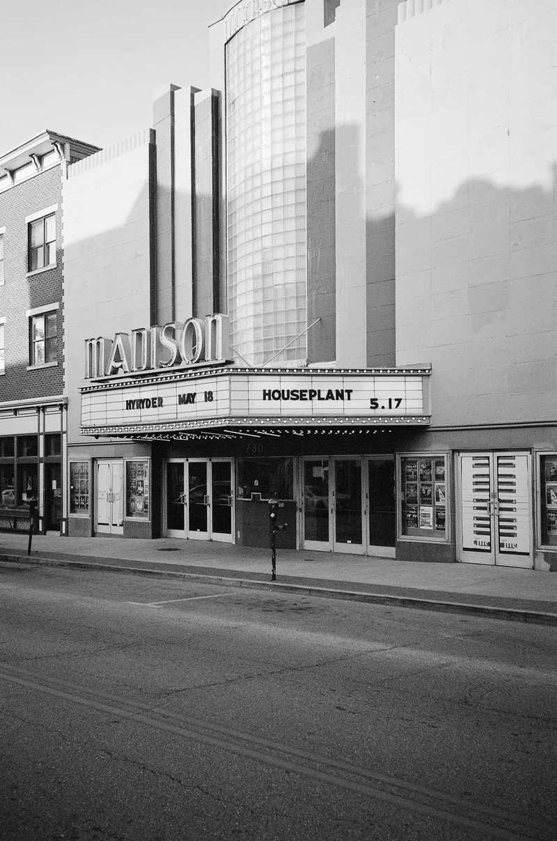 Madison Theater shot on Ilford XP2 Super 400 with a Olympus XA3, developed at Legacy Film Lab, by Clint