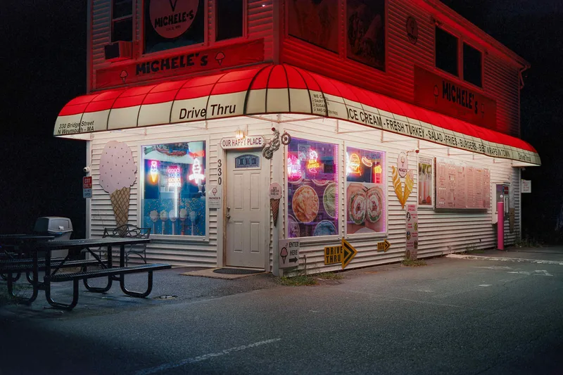 Film photo shot on Cinestill 800T with a Fuji GW690III, developed at Colortek of Boston, by Cam Cavagnaro
