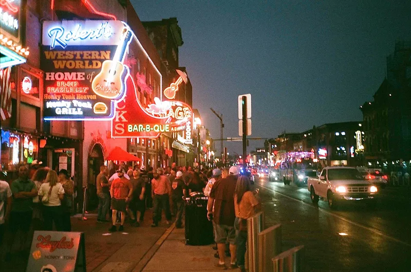 Honky Tonk Highway shot on Fujifilm Superia Premium 400 with a Olympus XA3, developed at Bill’s Camera, by Clint