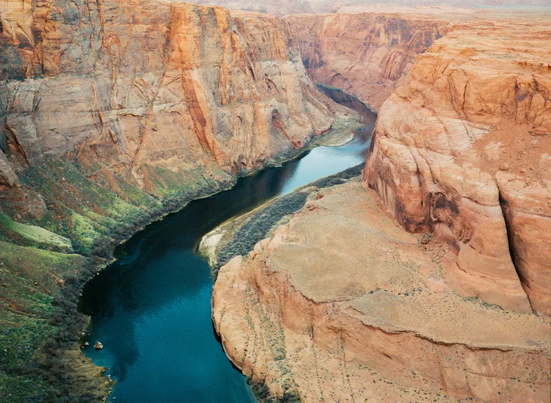 Horseshoe Bend shot on Kodak Portra 800 with a Zenza Bronica RF645, developed at Wilson Camera, by Dino Jagger III
