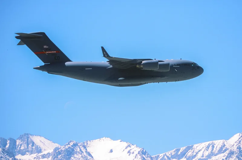 C-17 cruising the sierras shot on Fujifilm Provia 100F with a Nikon F100, developed at Valley Photo Service, by Anthony Balboa