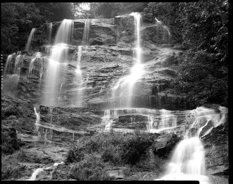 Amicalola Falls shot on Kodak Tri-X with a Toyo-Field 45A, by DeeDeeTee