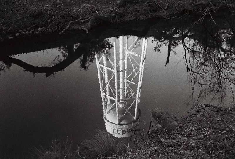 water tower shot on Street Candy Film ATM 400 with a Olympus OM-2, by Bowen