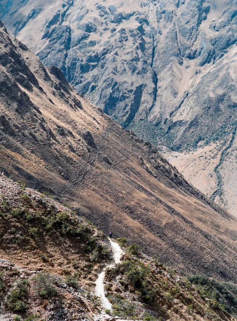 The lone hiker shot on Fujifilm Pro 400H with a Pentax 645N2, developed at Oscar’s Photo Lab, by Aelitha