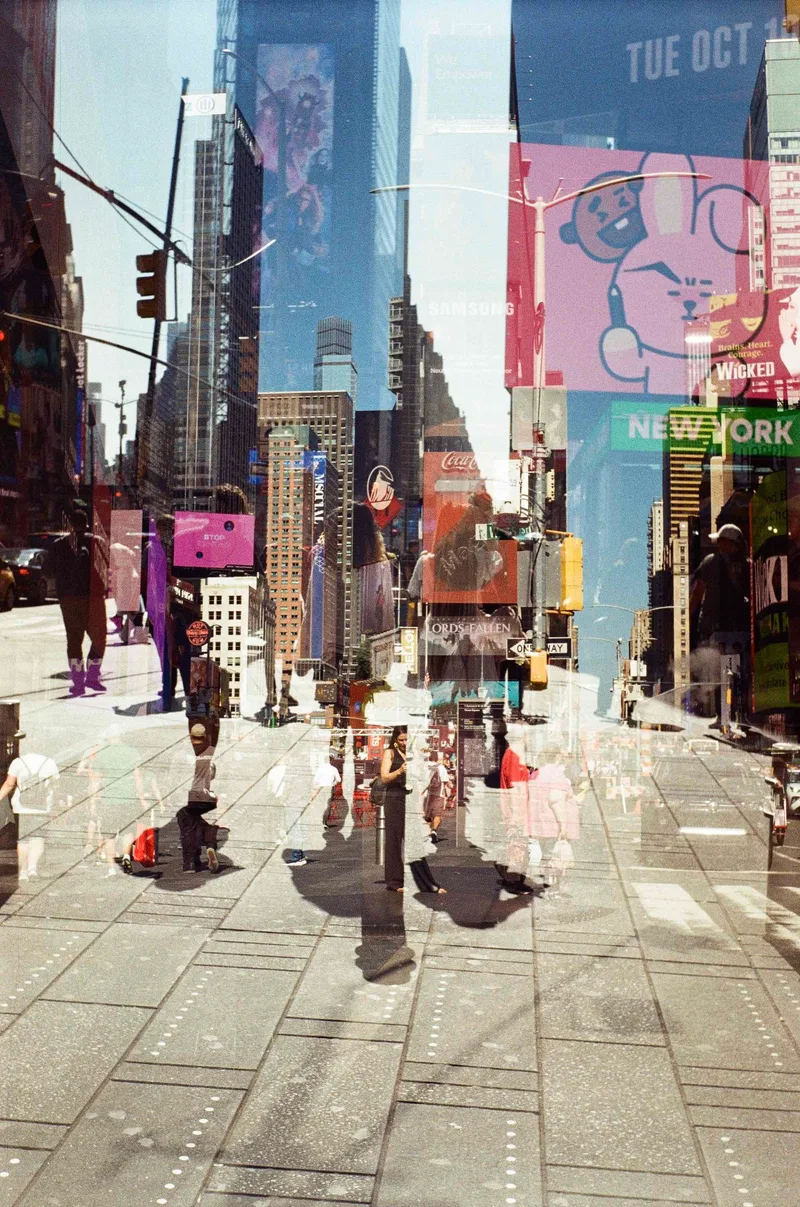 Times Square shot on Kodak ColorPlus 200 with a Lomo Smena 8M, by Magdalena