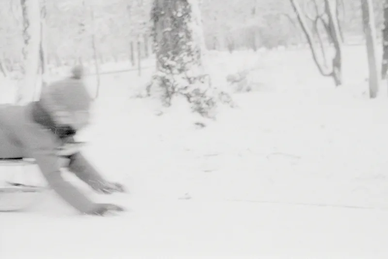 Winter fun shot on Ilford Kentmere Pan with a Zeiss Contessa LKE, by Zorki Enjoyer