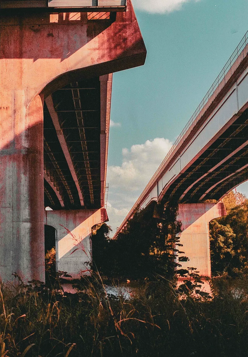 Under the bridge shot on Kodak UltraMax 400 with a Nikon F, by Will McKenzie