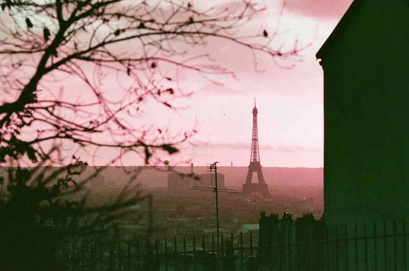 Tower shot on Lomography LomoChrome Purple 100 with a Olympus OM-1N, developed at GPC Labworks, by T.o.m