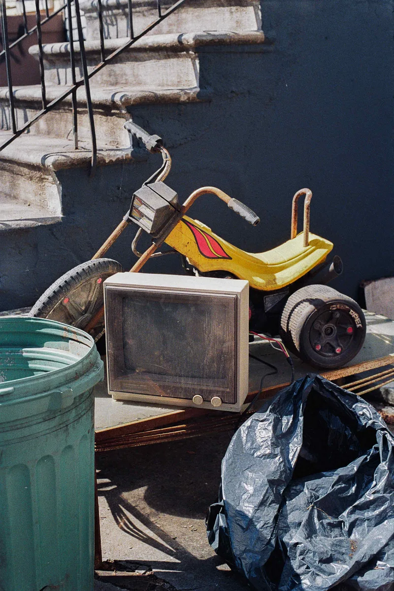 Tricycle shot on Fujifilm Superia X-TRA 400 with a Ricoh XR-2, developed at Exposure Therapy, by Joshua Timpko