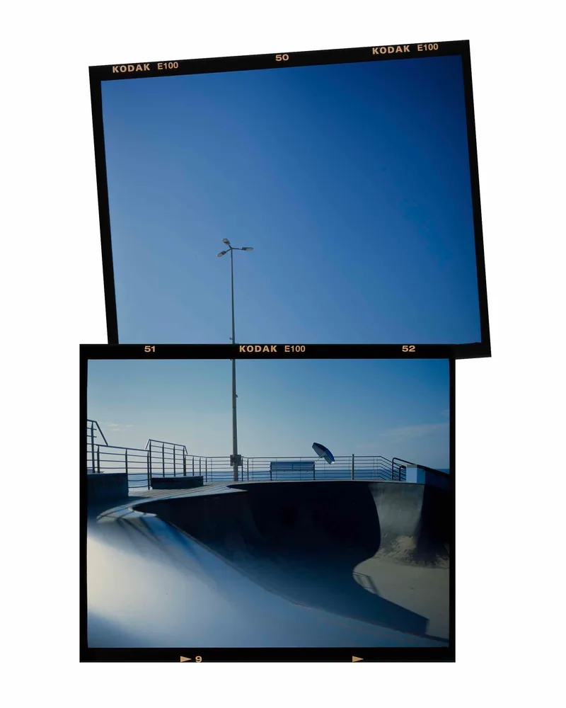 Bondi Skate Park Diptych shot on Kodak Ektachrome E100 with a Pentax 67 II, developed at Rewind Photo Lab, by Ross McLennan