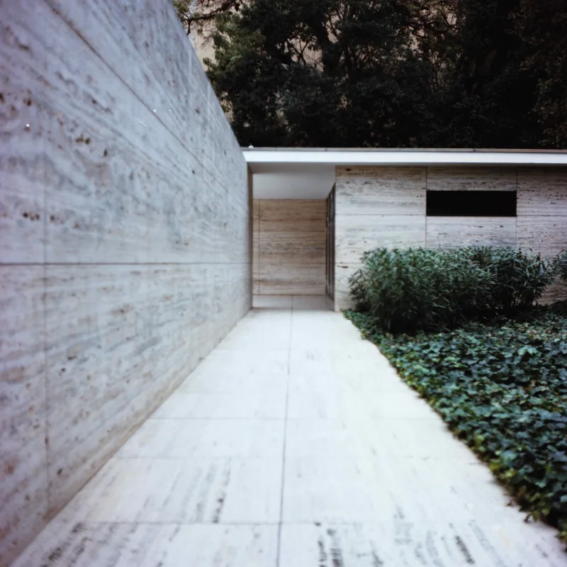 Barcelona Pavilion shot on Kodak Portra 400 with a Rolleicord V, developed at Home / Self-Developed, by Hannes