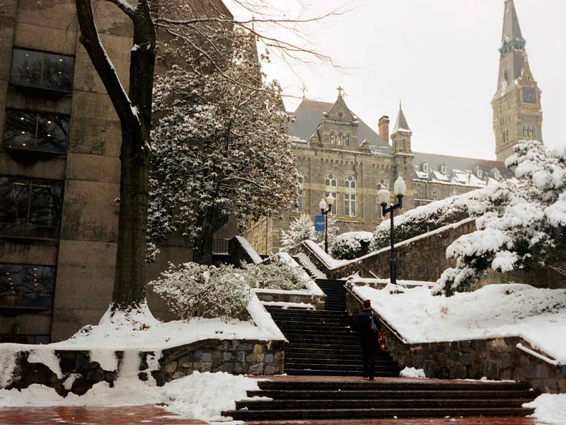 Georgetown Steps shot on Kodak Vision 3 250D with a Leica M6, developed at Midwest Film Co, by Joseph Brooks