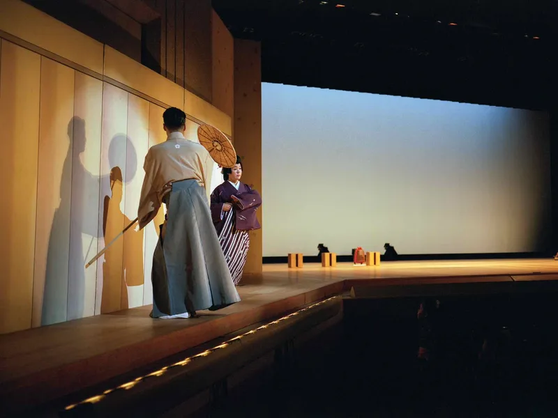 Rehearsal shot on Kodak Portra 400 with a Fuji GW690II, developed at National Photo, by Nicolas Datiche