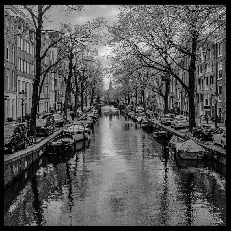 Amsterdam Canal shot on Ilford HP5 Plus 400 with a Mamiya 6_Automat_II, developed at Home / Self-Developed, by Stuart Leeds
