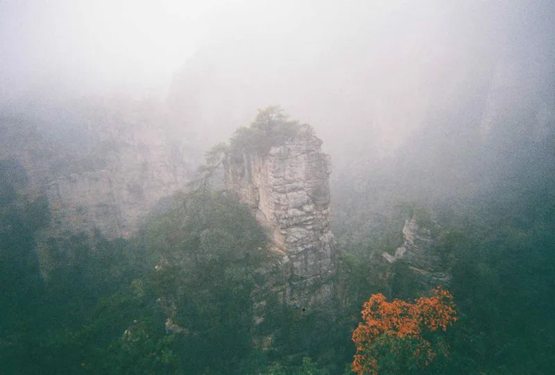 A small peak of what Zhangjiajie is shot on Kodak Gold 200 with a Kodak M38, by Michelle