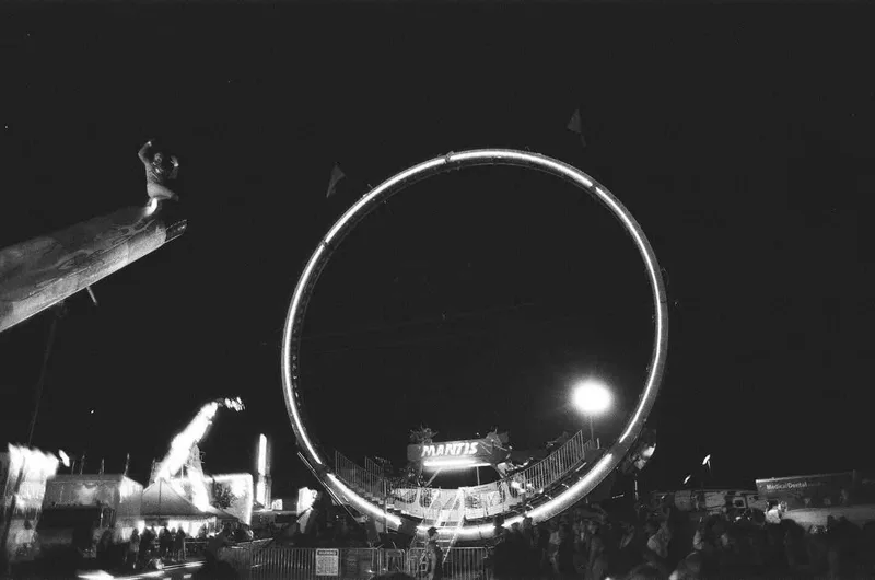 God save the human cannon ball shot on Rollei Paul & Reinhold with a Nikon F3, developed at Ball Photo, by Joe Pollock