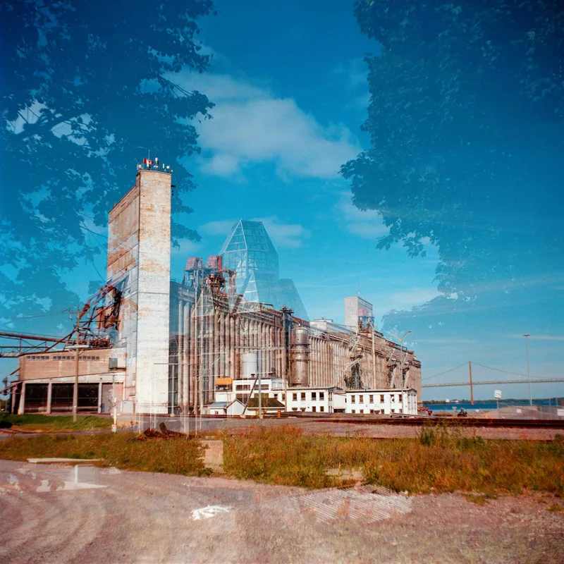 Double Exposure (accidental) shot on Kodak Gold 200 with a Zeiss Ikon Nettar 517/16, developed at GPC Labworks, by Richard Pilon