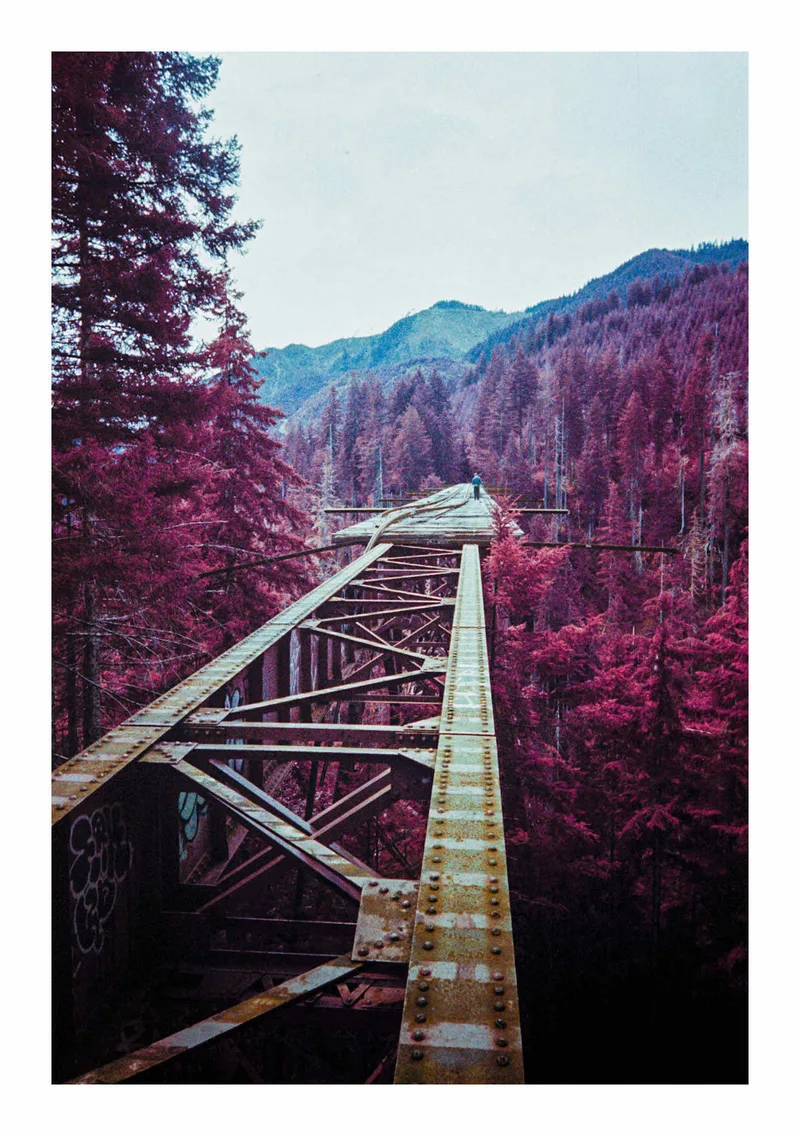 Bridge to Nowhere shot on Lomography LomoChrome Turquoise 100 with a Kodak SnapicA1, by KingOfLuck