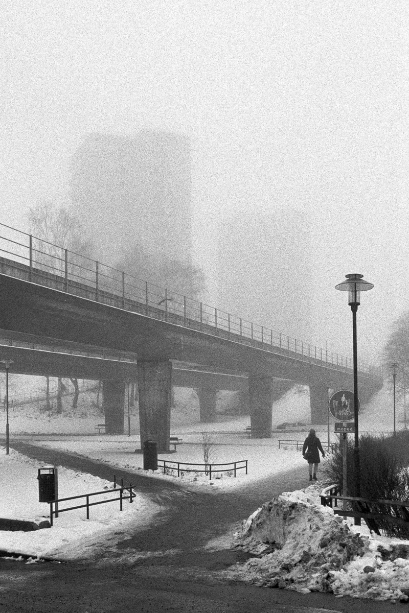 Subway tracks shot on Ilford HP5 Plus 400 with a Nikon F4, developed at Home / Self-Developed, by Martin B Nagy