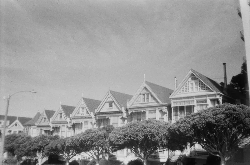 Painted Ladies, San Francisco shot on Kosmo Foto Agent Shadow with a Olympus TripMD3, developed at The Film Safe, by Ben