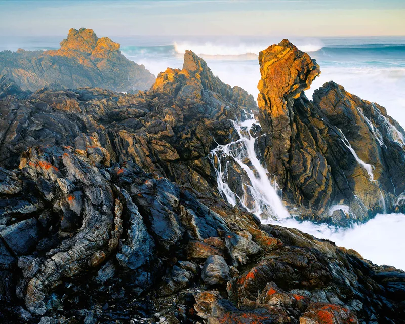 WEATHERED ROCKS, TARKINE COAST, TASMANIA shot on Fujifilm Velvia 50 with a Intrepid 4x5 MK4, developed at Home / Self-Developed, by Will Camp