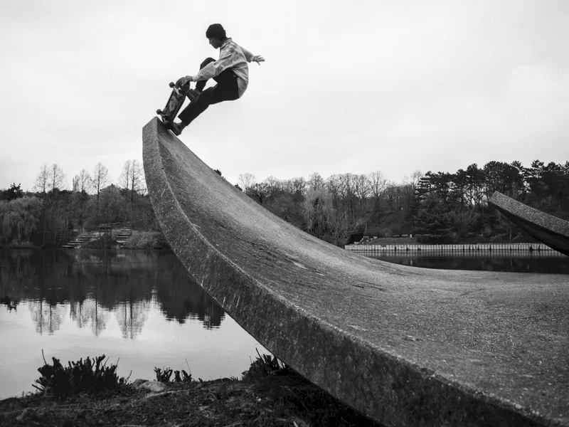 Tailblock shot on Ilford Delta 100 with a Minolta XG-1, developed at Garage Film Lab, by Simon