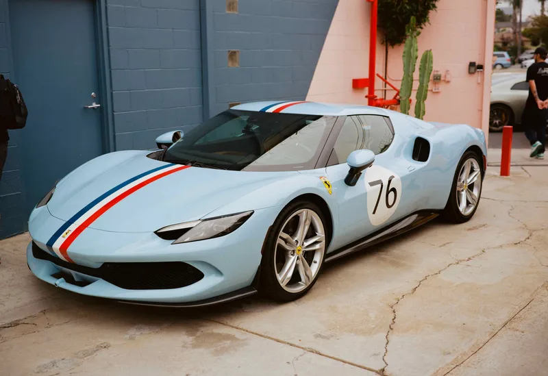 Ferrari shot on Kodak Ektar 100 with a Fuji GW690III, developed at J&F Photo Lab Inc, by Anthony Balboa