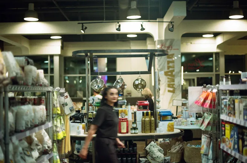 Italian Supermarket shot on Fujifilm FujiColor C200 with a Nikon FM2, developed at London Drugs, by Heinz Beanz
