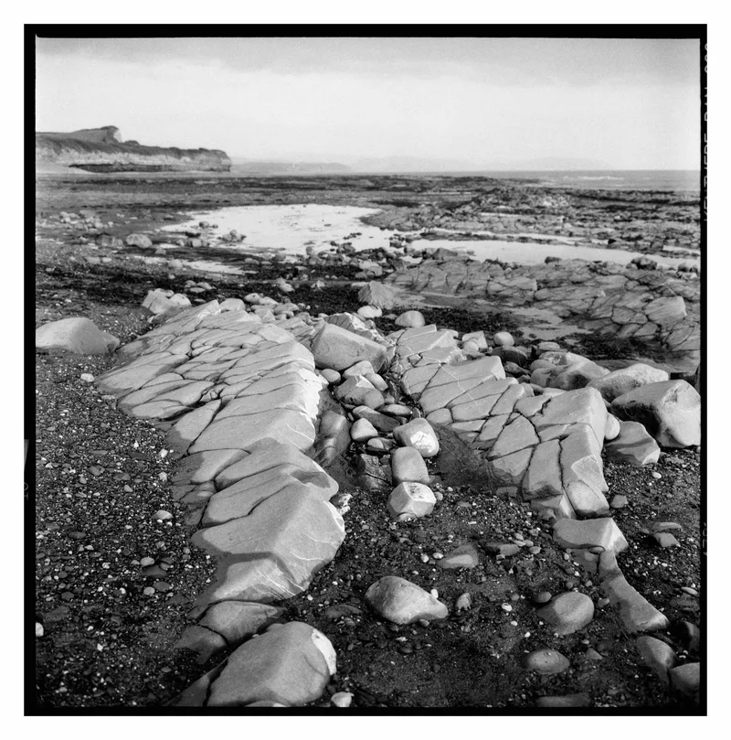 Beach Formations shot on Kentmere Kentmere 200 with a Rolleiflex 3.5F, developed at Home / Self-Developed, by Stuart Leeds