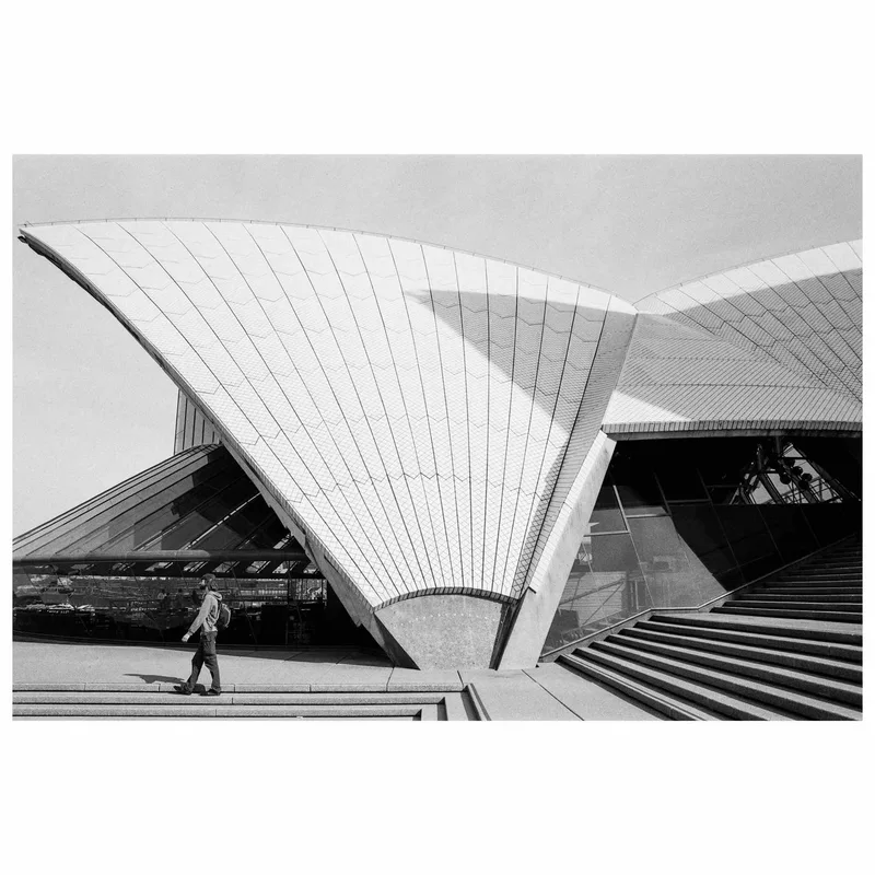 Opera walk shot on Ilford Kentmere Pan 100 with a Nikon F100, developed at Do Film! Lab, by Jason