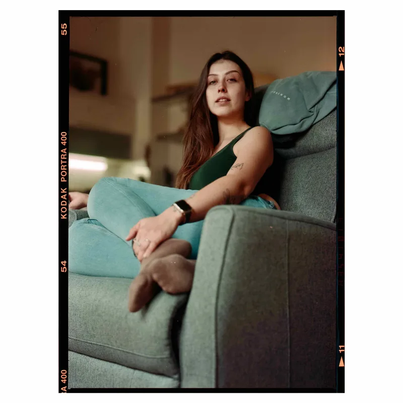 Sara shot on Kodak Portra 400 with a Graflex Speed Graphic, developed at DevbyJannis, by Alessandro Benevento