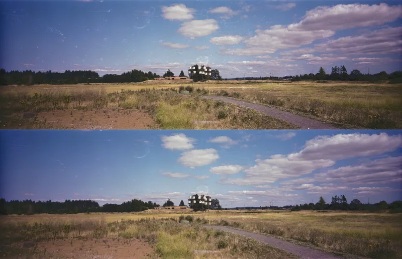 Interesting Image Treatment from ISRD Fix shot on Kodak Portra 400 with a Shen Hao TFC617-A, developed at Pro Photo Supply, by Ken in Portland