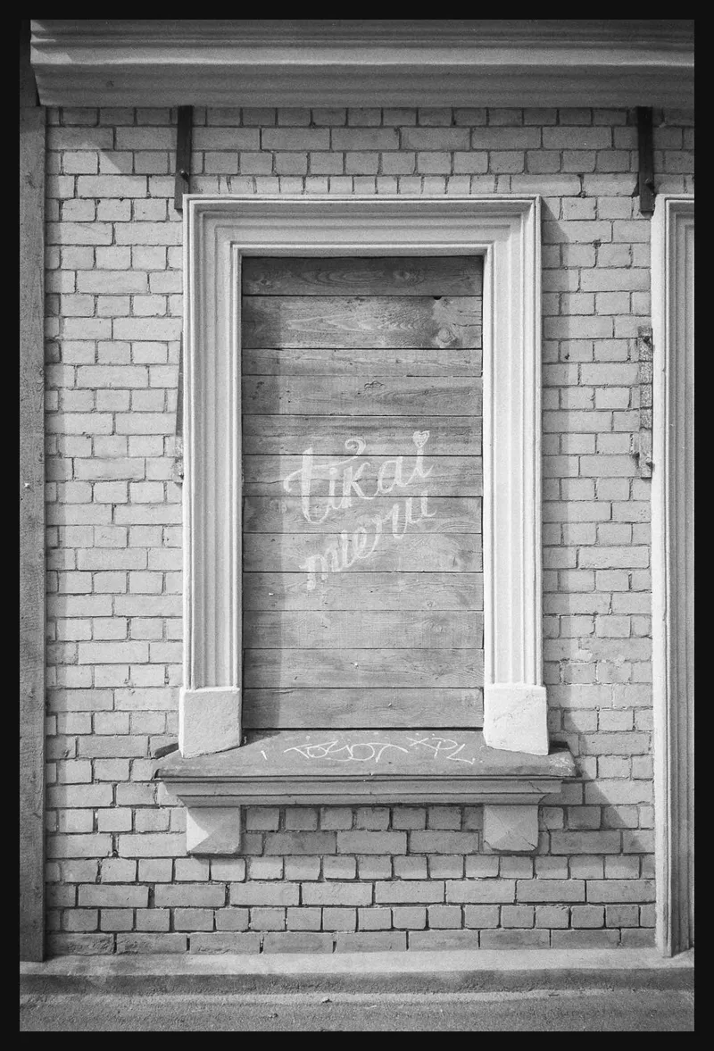 “only peace” shot on Ilford HP5 Plus 400 with a Olympus XA, developed at Baltijas Foto Serviss (BFSLV), by Matīss Miezis